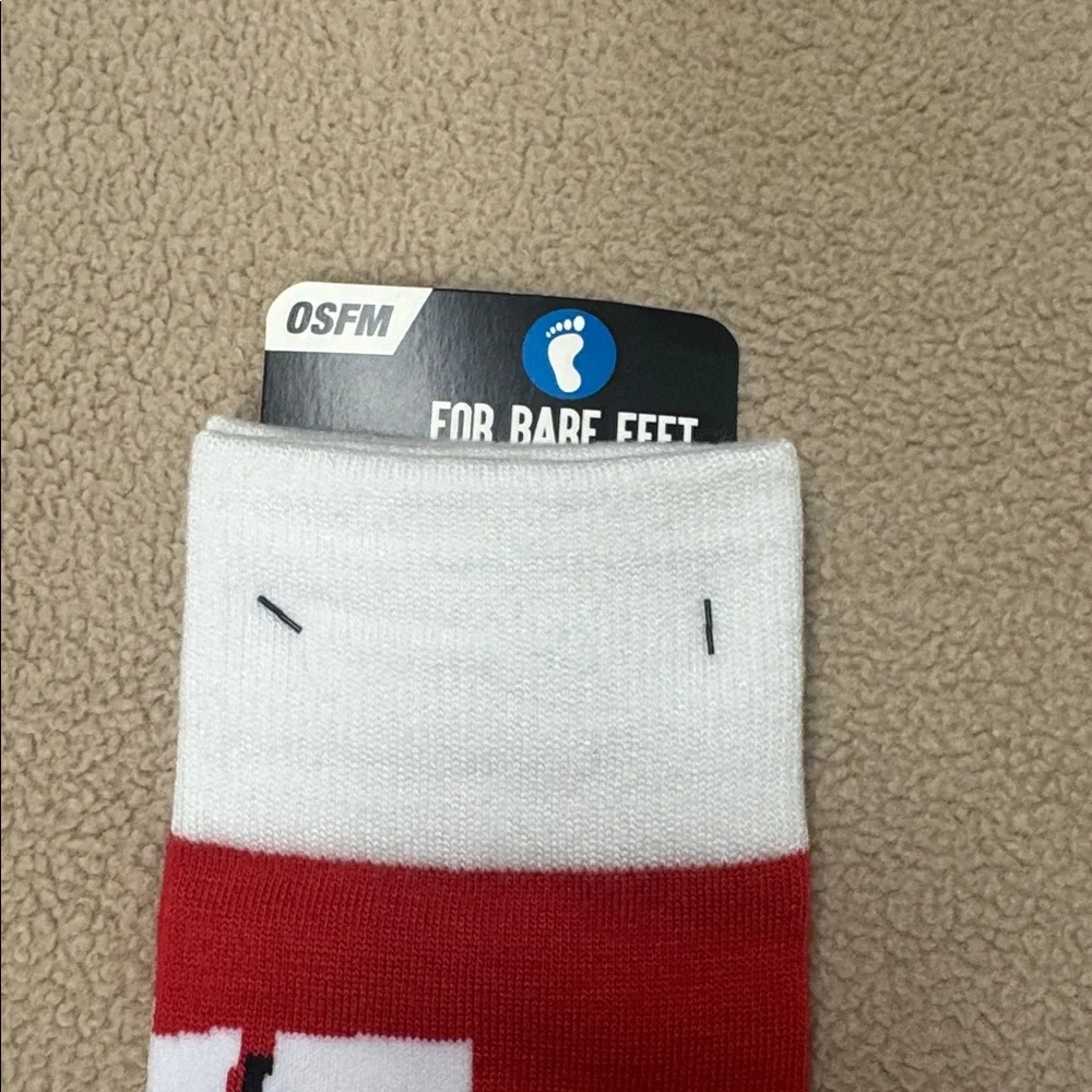S5 NWT For Bare Feet Big Diamond Socks - Wisconsin Badgers -‎ OSFM